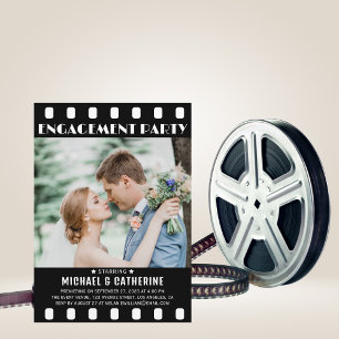Film Poster Filmstrip Zwart-wit Bruiloft Kaart