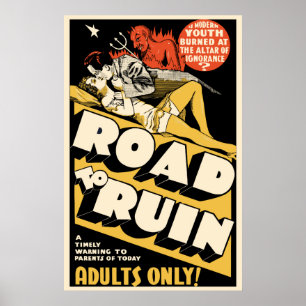 film Poster - "Road to Ruin"