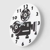 FILM-PROJECTOR ZWARTE EN WITTE RETRO GROTE KLOK (Hoek)