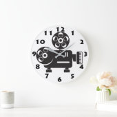 FILM-PROJECTOR ZWARTE EN WITTE RETRO GROTE KLOK (Huis)