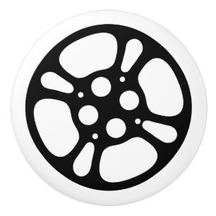 Film Reel Black en White Keramische Knop
