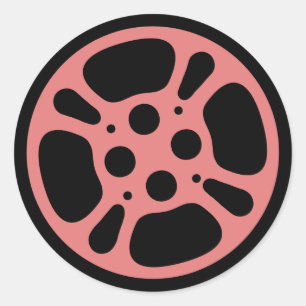 Film Reel / Film Reel Sticker (roze)