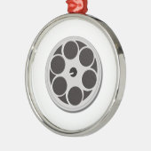 Film Reel Metalen Ornament (Links)