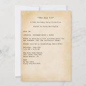 Film Reel Movie Thème Anniversaire Invitation (Dos)