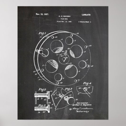 FILM REEL Patent Poster (Voorkant)