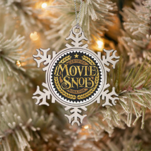 Film Snob - grappige filmfan Tin Sneeuwvlok Ornament