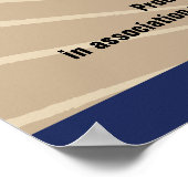 Film Star Bar Mitzvah Poster Tan Navy Blue (Coin)