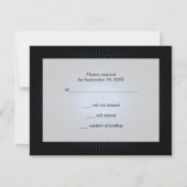 Film Star Bar Mitzvah Réponse RSVP Black Navy Blue (Dos)