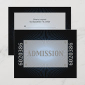 Film Star Bar Mitzvah Réponse RSVP Black Navy Blue (Devant / Derrière)