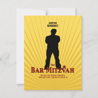 Film Star Bar Mitzvah Réponse RSVP Bleu Jaune