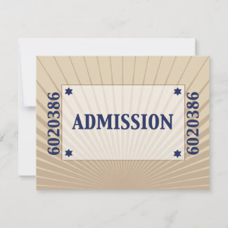 Film Star Bar Mitzvah Réponse RSVP Tan Navy Blue