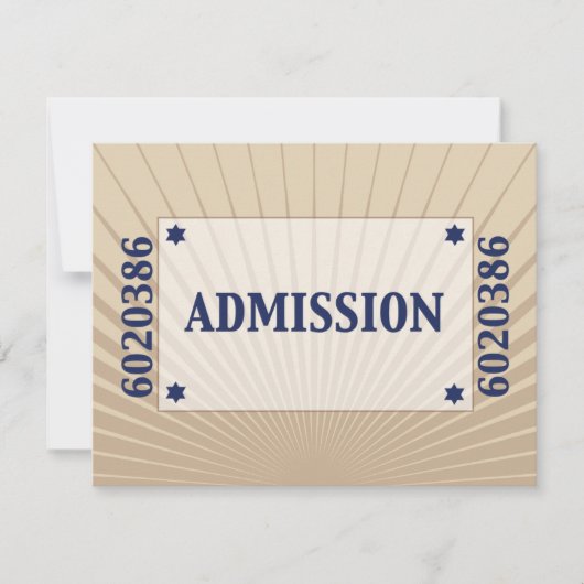 Film Star Bar Mitzvah Réponse RSVP Tan Navy Blue (Devant)