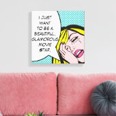 Film Star Pop Art Stretted Canvas Print (Insitu (Woonkamer))