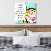 Film Star Pop Art Stretted Canvas Print (Insitu (Slaapkamer))
