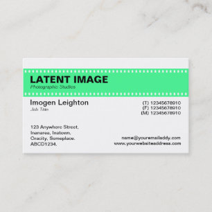 Film Strip Header - Mint Green en White Visitekaartje