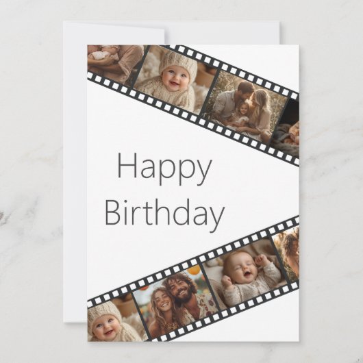 Film Strip Photo Bonne carte d'anniversaire (Devant)