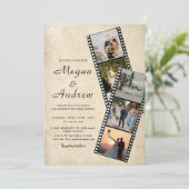 Film Strip Photo wedding Invitation (Debout devant)