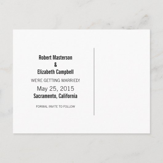 Film Theatre Photo Enregistrer la date Carte posta (Dos)