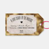  Film Ticket Bruids Datum Nacht Ideeën Cadeaulabel (Voorkant (Horizontaal))