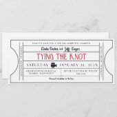  Film Ticket Save The Date Kaart (Voorkant / Achterkant)