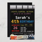 FILM VERJAARDAG UITNODIGING (Voorkant / Achterkant)