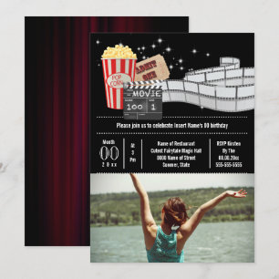Film VIP foto film reel popcorn volwassen feest Kaart