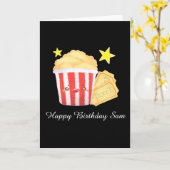 Filmavond Popcorn en tickets Kaart (Gele Bloem)