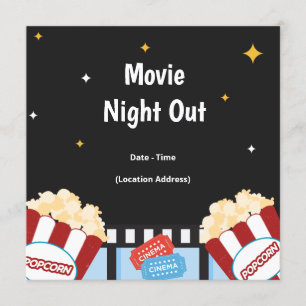 Filmavond uitnodiging achtertuin feest