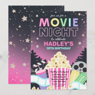 Filmavond uitnodiging   Film verjaardagsuitnodigin