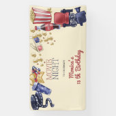Filmavond verjaardag voor kinderen spandoek (Verticaal)