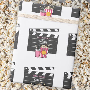 Filmavond Verjaardagsfeestje Voor Meisjes Cadeaupapier