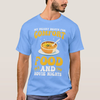 Filmavonden comfortfood snacks voor filmfan en t-shirt