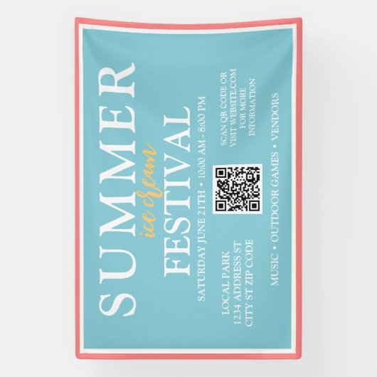 Filmavonden in het park | Op maat gemaakt zomer ev Spandoek (Verticaal)