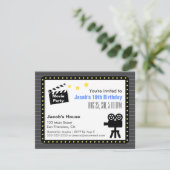 Filmavondfeest, Verjaardagsfeestje Kaart (Staand voorkant)