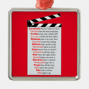 filmbemanning metalen ornament