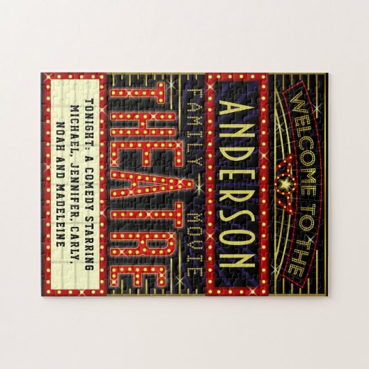 Filmbioscoop thuisbioscoop | Aangepaste naam Legpuzzel (Horizontaal)