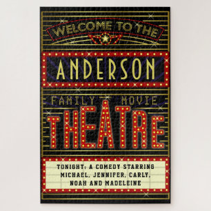 Filmbioscoop thuisbioscoop   Naam 20 x 30 Legpuzzel