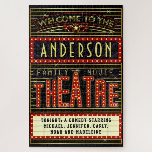 Filmbioscoop thuisbioscoop | Naam 20 x 30 Legpuzzel (Verticaal)