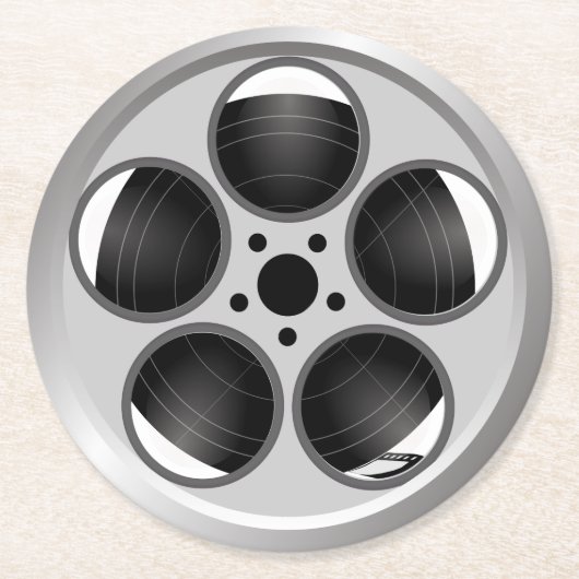 Filmbioscoop thuisbioscoop ronde kartonnen onderzetter (Voorkant)