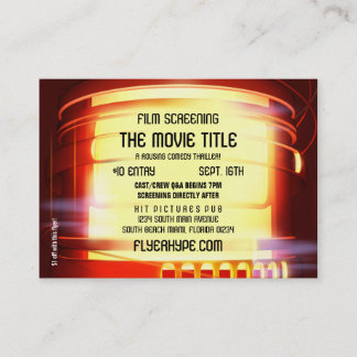 Filmbioscoopscreening flyer Hype Film Noir Marquee Visitekaartje