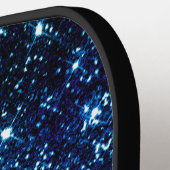 Filmblauw Glitter monogram Pickleball Paddle (Links Detail)