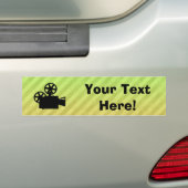 Filmcamera Bumpersticker (Op auto)
