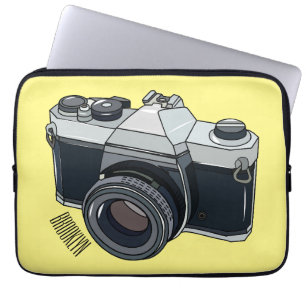 Filmcamera cartoon illustratie laptop sleeve