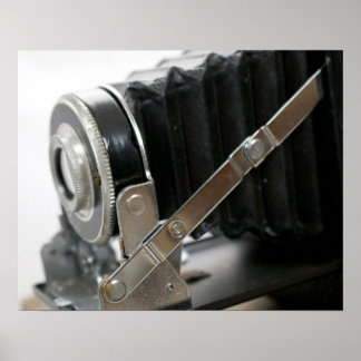 filmcamera met balgen close-up 16x20 poster