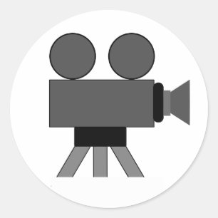 Filmcamera Ronde Sticker