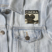  filmcamera vierkante button 5,1 cm (In situ)