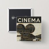  filmcamera vierkante button 5,1 cm (Voorkant /achterkant)