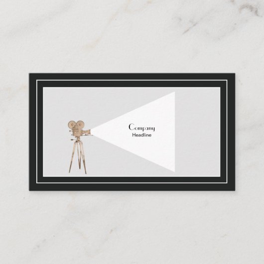  filmcamera visitekaartje (Voorkant)
