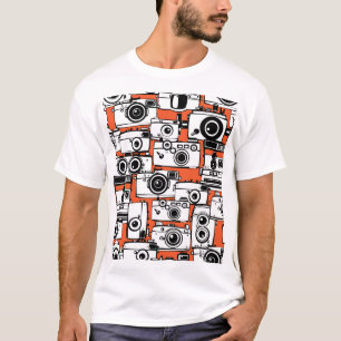 filmcamera's, naadloos patroon. t-shirt