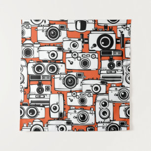 filmcamera's, naadloos patroon. wandkleed